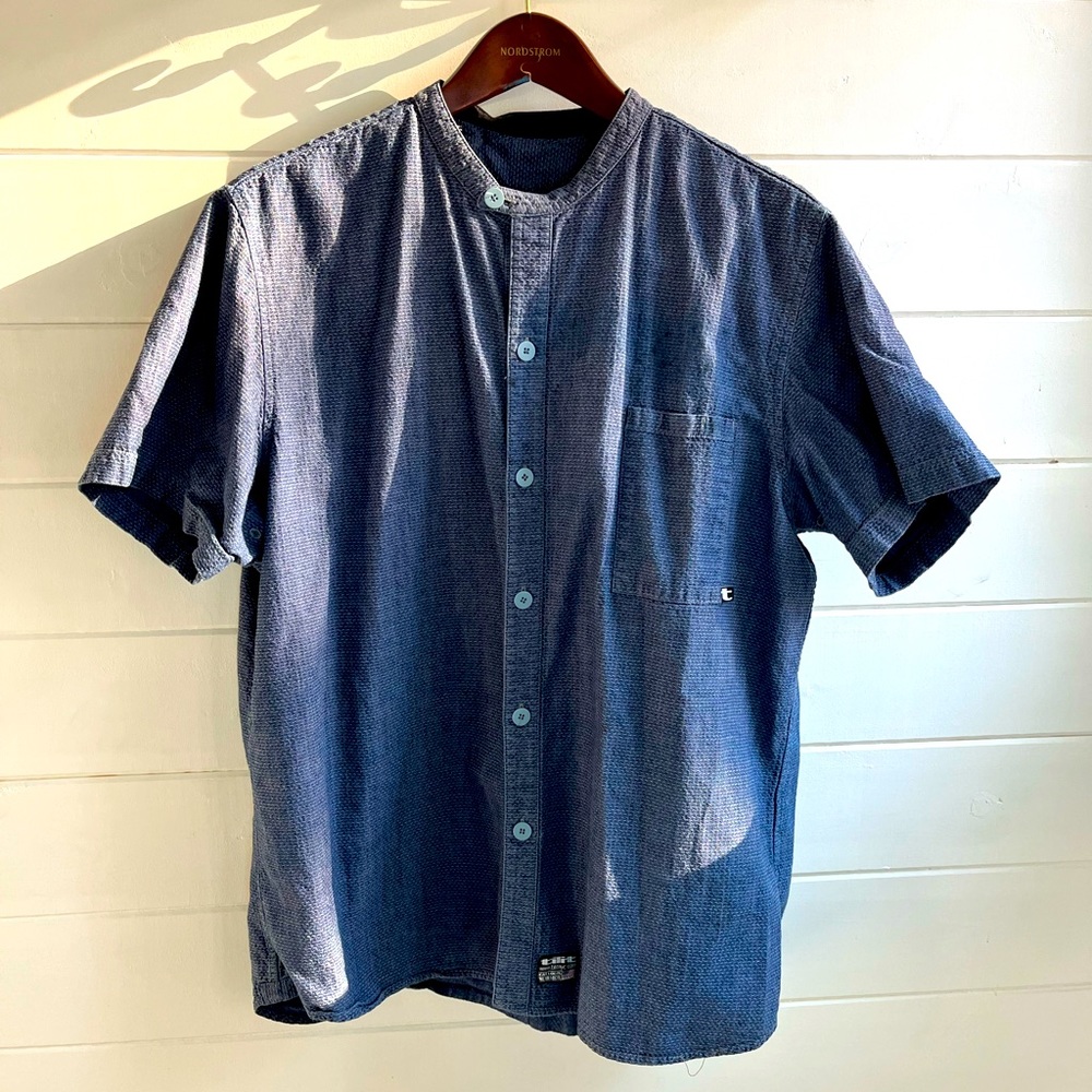 COPY - Unisex Banded Collar Chef/Cooks Shirt by Tilit NYC.